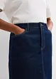 Jupe midi en jean, peu extensible, bonprix