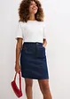 Jupe midi en jean, peu extensible, bonprix