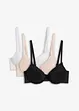 Lot de 3 soutiens-gorge push-up à armatures, bonprix