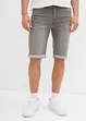Bermuda en jean extensible, base retroussée, regular, bonprix