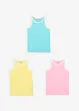 Lot de 3 tops en coton, bonprix