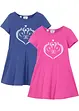 Lot de 2 robes en jersey 100% coton, bonprix