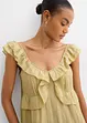 Robe courte et transparente à volants, bonprix