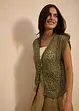 Gilet sans manches en maille ajourée, bonprix