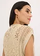 Gilet sans manches en maille ajourée, bonprix