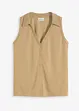Top col polo en maille piquée viscose, bonprix
