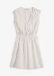 Robe en lin mélangé à finitions effilochées, bonprix