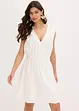 Robe en lin mélangé à finitions effilochées, bonprix