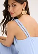 Robe en jersey coton à base asymétrique et détail nœud sur l’épaule, bonprix