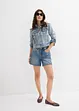 Short en jean taille mi-haute, peu extensible, bonprix
