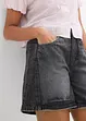 Short en jean taille mi-haute, peu extensible, bonprix