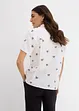 Blouse manches courtes en gaze de coton, bonprix