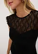 Top avec empiècement dentelle, bonprix