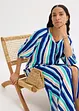 Robe caftan rayée en viscose texturée, bonprix