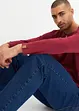 Lot de 2 T-shirts manches longues col tunisien 100% coton, bonprix
