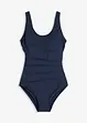 Maillot 1 pièce sculptant, maintien léger, avec plis décoratifs, bonprix