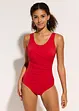 Maillot 1 pièce sculptant, maintien léger, avec plis décoratifs, bonprix