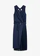 Robe midi aspect portefeuille à empiècement plissé, bonprix