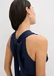 Robe midi aspect portefeuille à empiècement plissé, bonprix