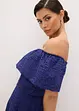 Robe à encolure Bardot en jacquard brillant, bonprix