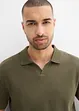 Polo en coton texturé, bonprix