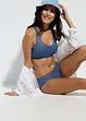Bikini brassière (ens. 2 pces) aspect jean, bonprix