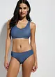 Bikini brassière (ens. 2 pces) aspect jean, bonprix