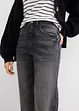 Jean mom taille haute, peu extensible, cropped, bonprix
