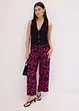 Pantalon large et imprimé en viscose fluide, bonprix