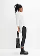 Legging aspect jean en coton mélangé, bonprix