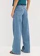 Jean large taille mi-haute, longueur sol, peu extensible, bonprix
