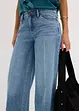 Jean large taille mi-haute, longueur sol, peu extensible, bonprix