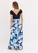 Robe à col Bardot, drapée et ceinturée, bonprix