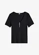 T-shirt côtelé en coton, bonprix