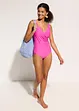 Maillot 1 pièce sculptant, maintien modéré, style portefeuille, bonprix
