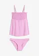 Tankini bandeau smocké (ens. 2 pces), bonprix