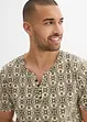 T-shirt col tunisien 100% coton, bonprix