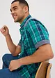 Chemise manches courtes avec empiècements denim, bonprix