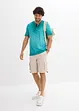 T-shirt col tunisien en 100% coton, aspect délavé, bonprix