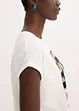 T-shirt en viscose mélangée à strass, bonprix