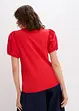 T-shirt en jersey avec manches bouffantes en popeline de coton, bonprix