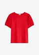 T-shirt en jersey avec manches bouffantes en popeline de coton, bonprix