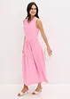 Robe midi en jersey texturé avec découpe dos, bonprix