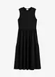 Robe midi en jersey texturé avec découpe dos, bonprix