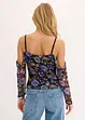 Haut col Bardot en mesh, bonprix