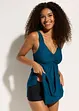 Tankini long (ens. 2 pces) avec base en zigzag, bonprix