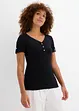 T-shirt col tunisien 100% coton, bonprix