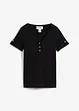 T-shirt col tunisien 100% coton, bonprix