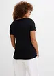 T-shirt col tunisien 100% coton, bonprix