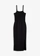 Robe midi en jersey avec empiècement smocké et fente, bonprix